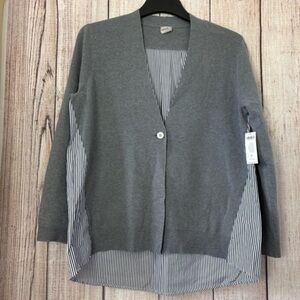 Chicos Womens Cardigan Sweater Shirting back size 2 or Large